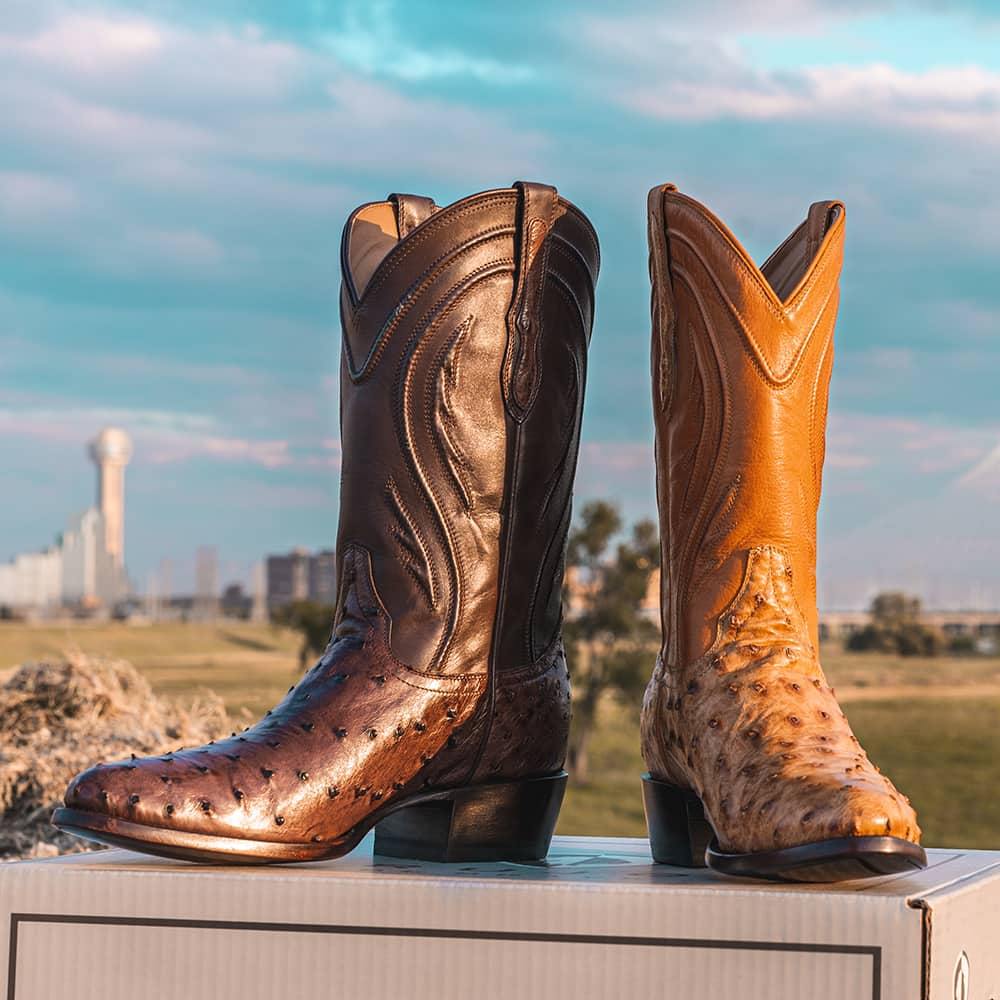 Ostrich skin boots for sale Clearance