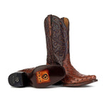 Men's Full-Quill Ostrich Cowboy Boot by RUJO