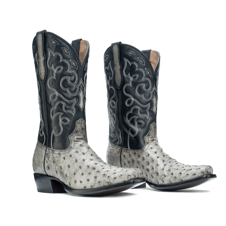 The Gavin Men s Full Quill Ostrich Cowboy Boots RUJO Rujo Boots