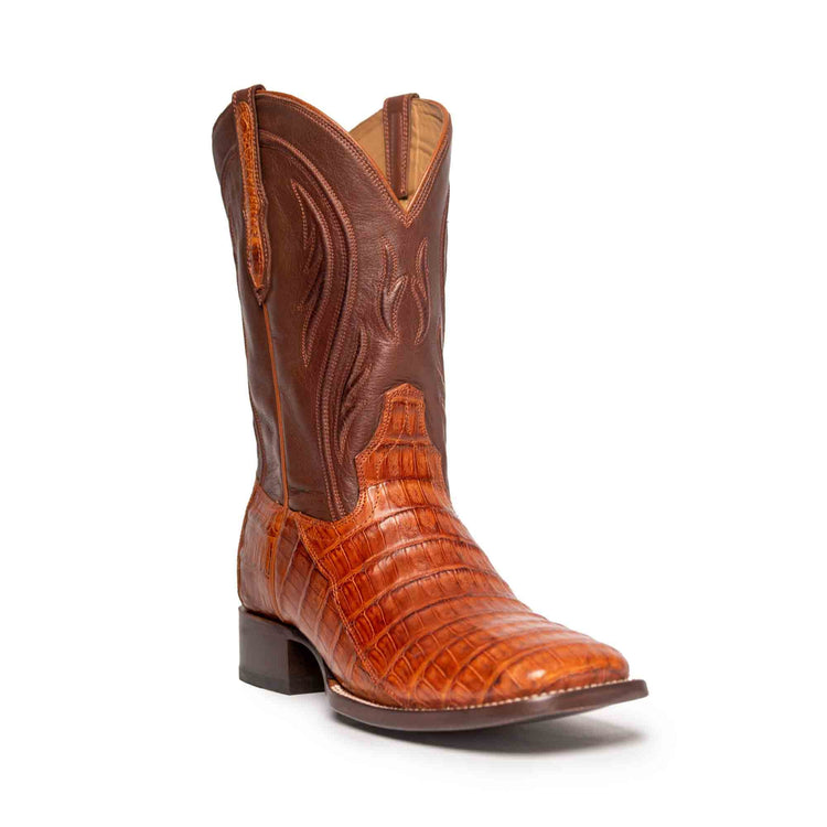 Men's Square-Toe Caiman Tail Cowboy Boot by RUJO