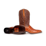 Men's Square-Toe Caiman Tail Cowboy Boot by RUJO