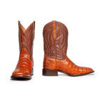 Men's Square-Toe Caiman Tail Cowboy Boot by RUJO