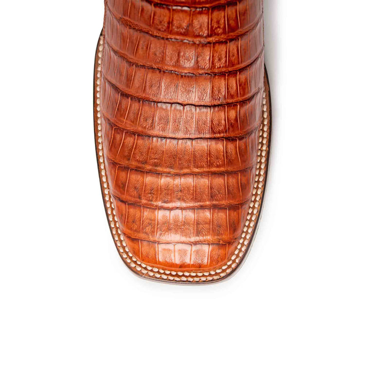 Men's Square-Toe Caiman Tail Cowboy Boot by RUJO