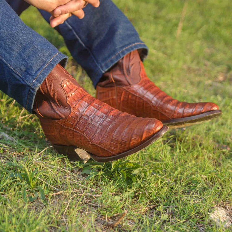 Men's caiman tail western boots by RUJO