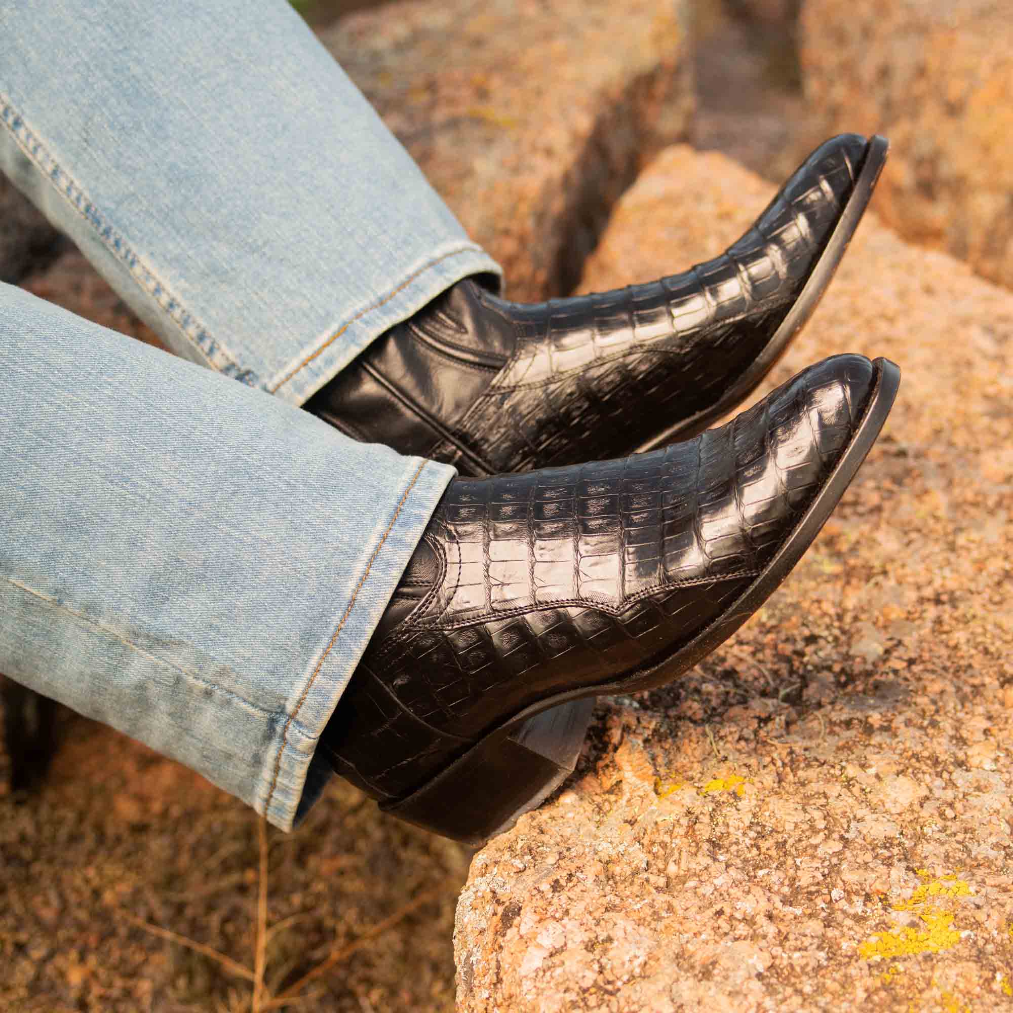 Blake: Men's Caiman Tail Western Cowboy Boots | RUJO Boots – Rujo