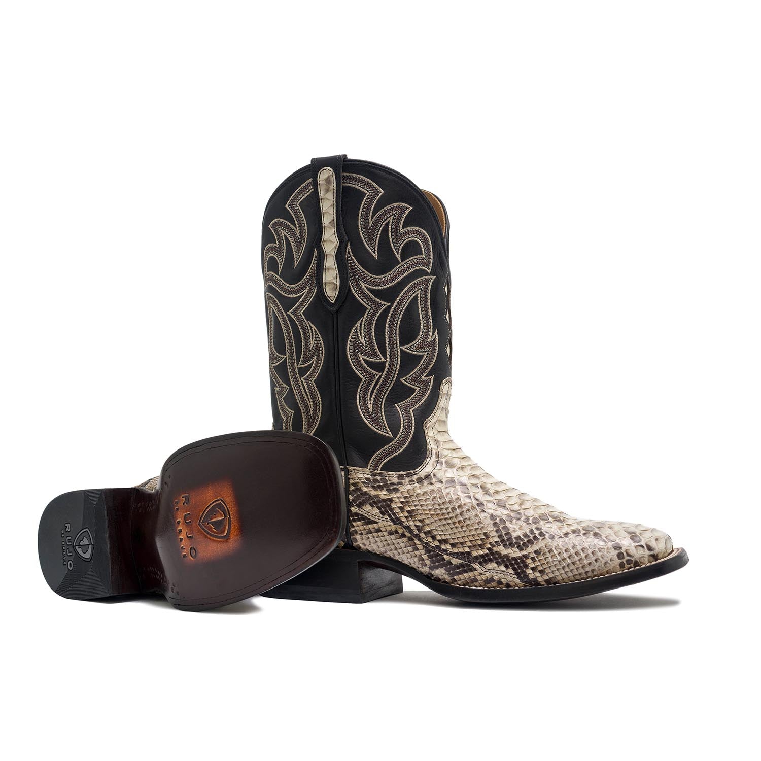 Men's Python Square Toe Boots | The Preston | RUJO Boots – Rujo Boots