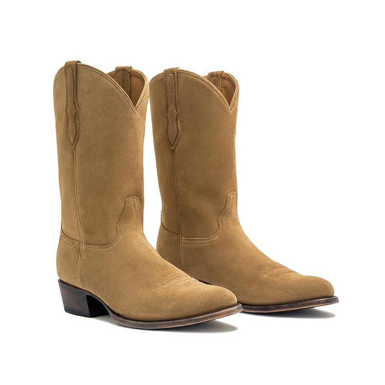 Mens tan suede cowboy boots on sale