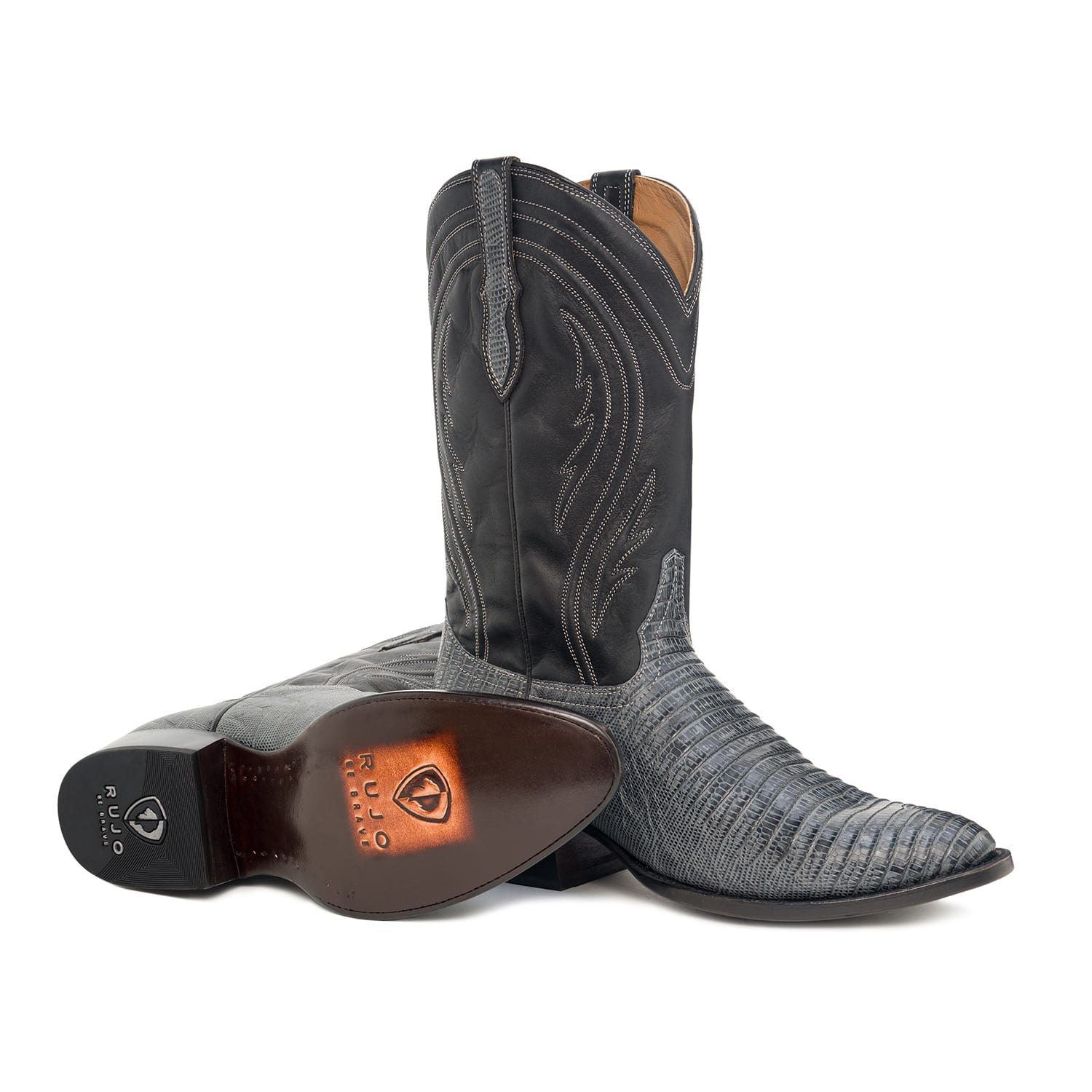 Arlington Black Teju Red Matte Cowboy Boot