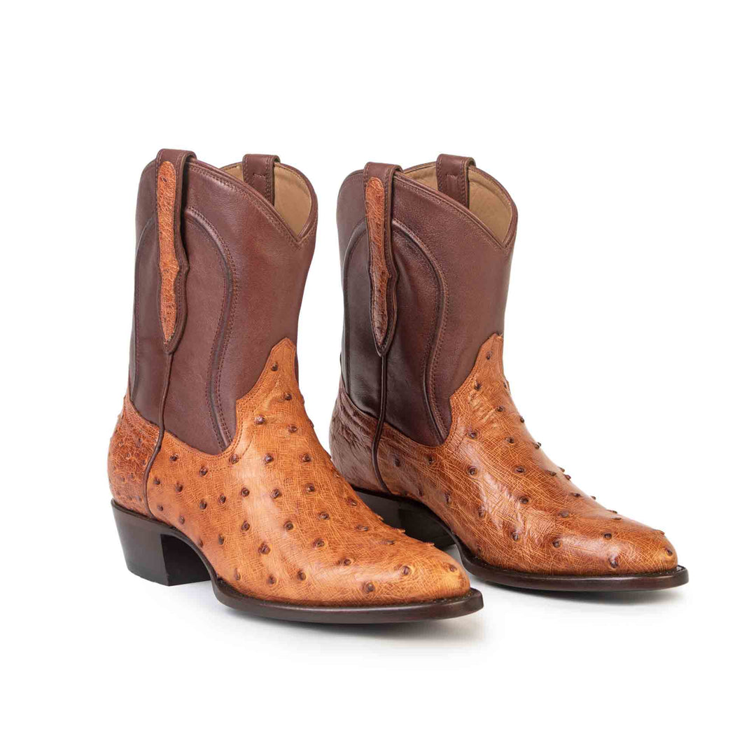 Women's Full-Quill Ostrich Bootie Boot by RUJO