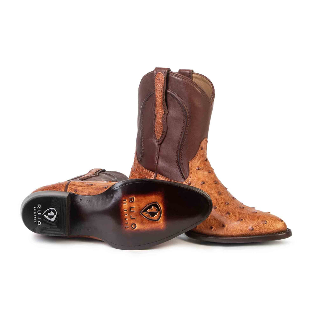 Women's Full-Quill Ostrich Bootie Boot by RUJO