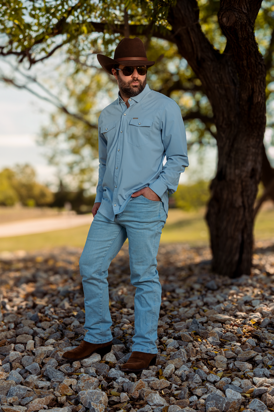 The Dallas Bamboo Pearl Snap Shirt