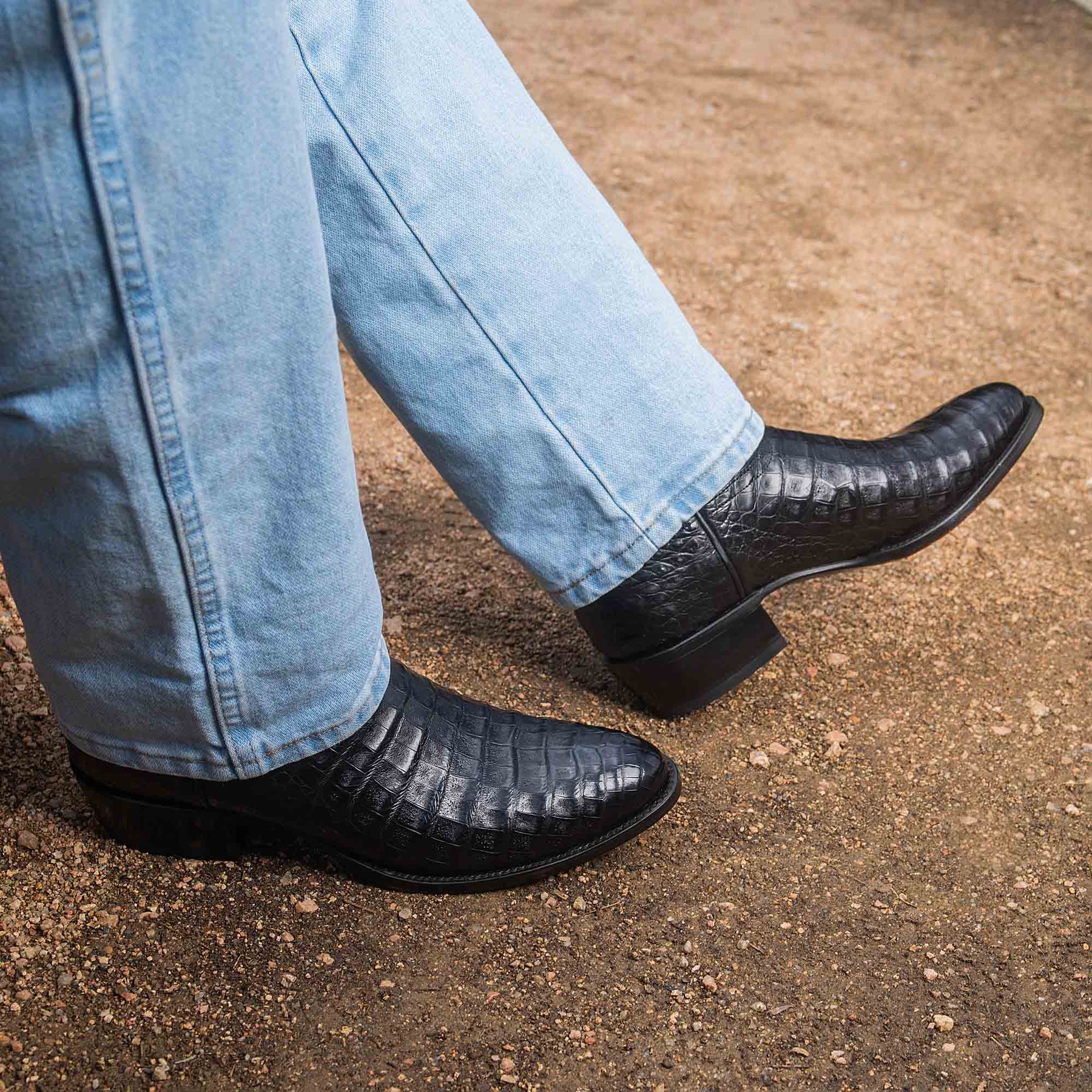 RUJO Boots | The Ranger | Men's Caiman Belly Roper Boots – Rujo Boots