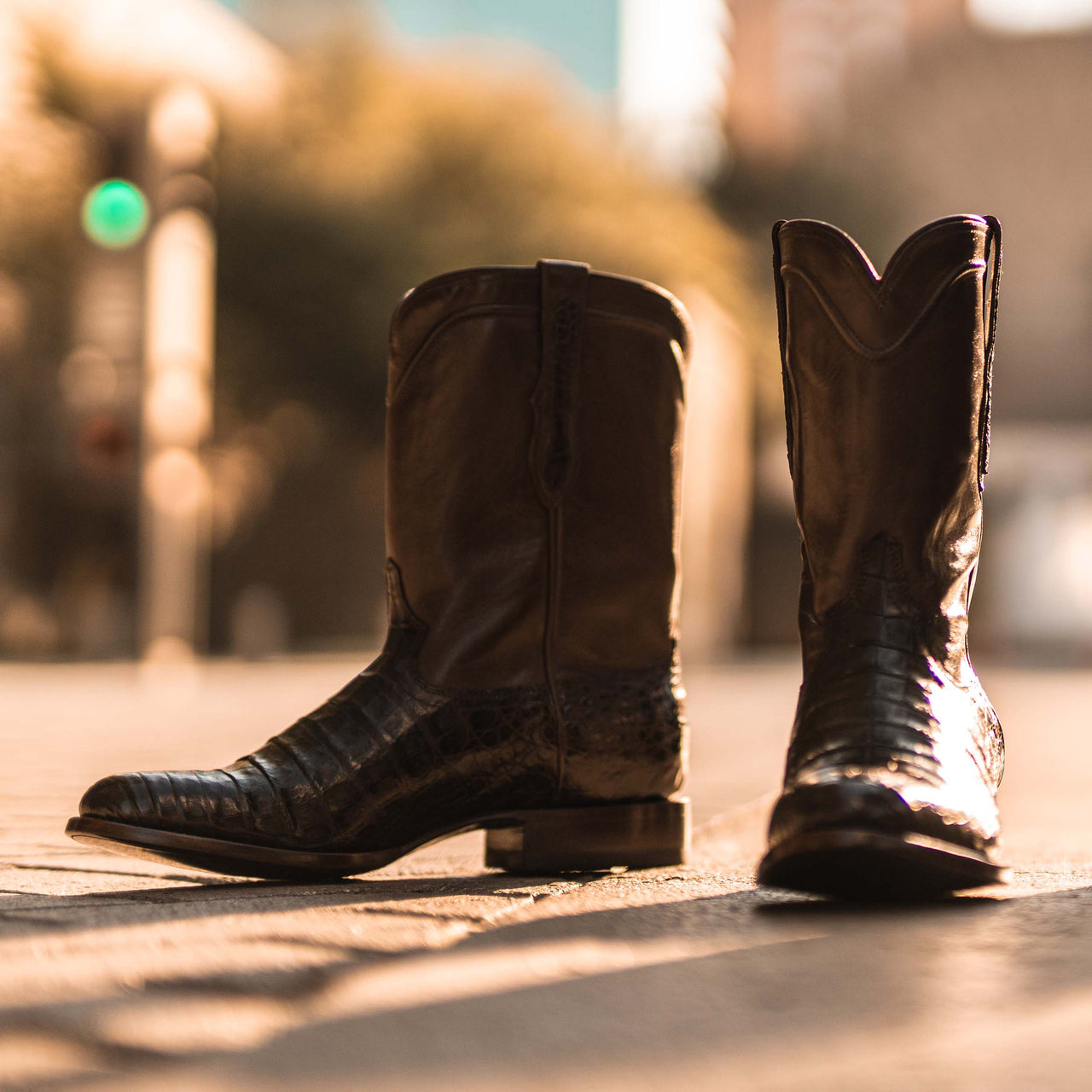 RUJO Boots | The Ranger | Men's Caiman Belly Roper Boots – Rujo Boots