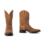 Square-toe Rock Ranch Calfskin Roper-Style Cowboy boots by RUJO