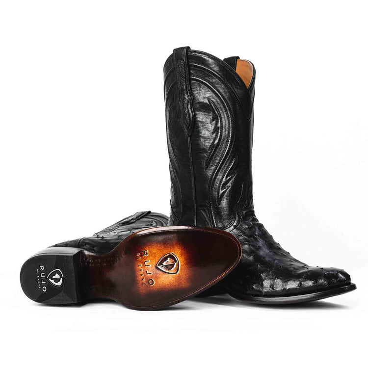 Full-Quill Ostrich Western Cowboy Boot by RUJO