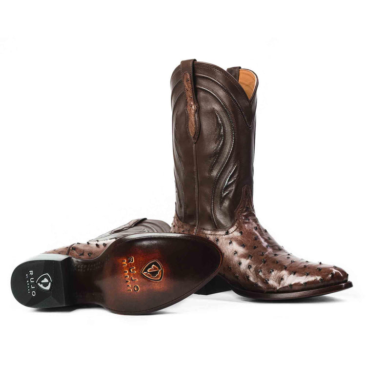 Full-Quill Ostrich Western Cowboy Boot by RUJO