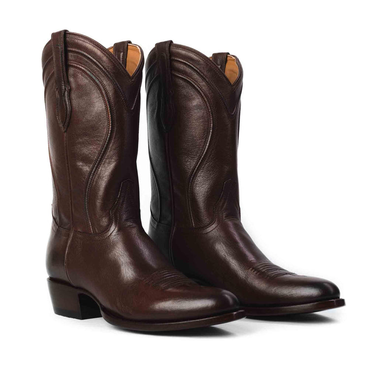 Mission leather western boots best sale