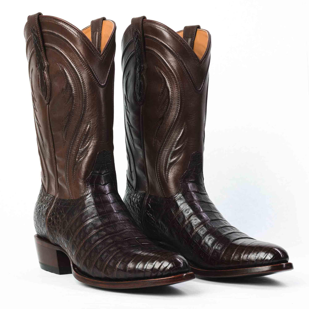 Men's caiman belly western boots by RUJO