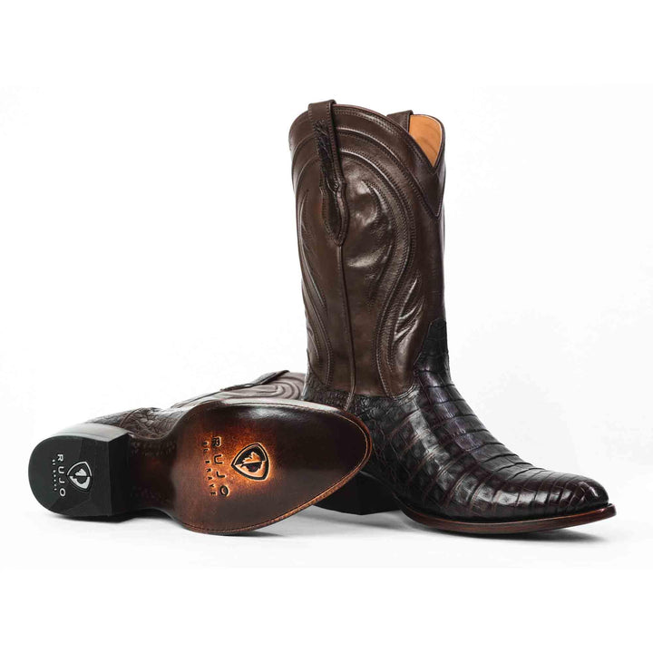 Men's caiman belly western boots by RUJO