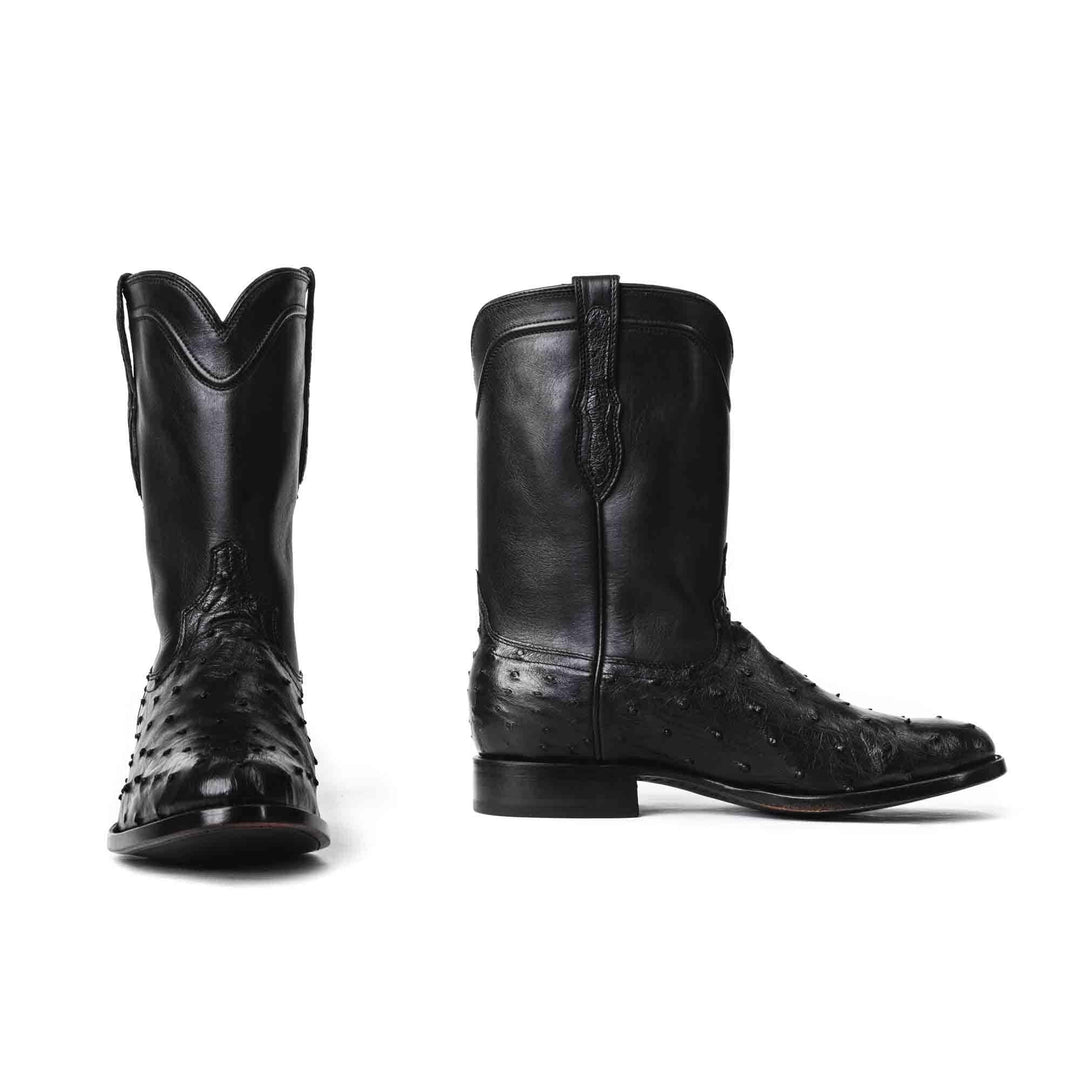 Men's Full-Quill Ostrich Roper Cowboy Boot by RUJO