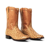 Men's Full-Quill Ostrich Roper Cowboy Boot by RUJO