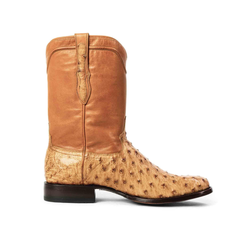Men's Full-Quill Ostrich Roper Cowboy Boot by RUJO