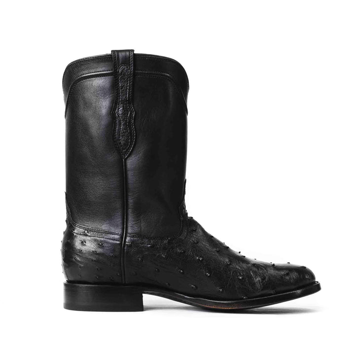 Men's Full-Quill Ostrich Roper Cowboy Boot by RUJO
