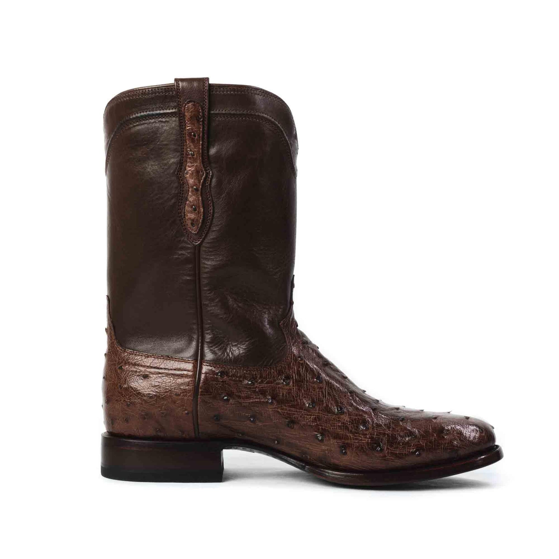 Men's Full-Quill Ostrich Roper Cowboy Boot by RUJO