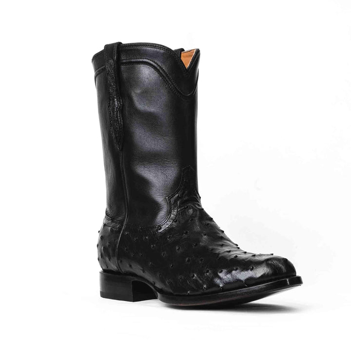 Men's Full-Quill Ostrich Roper Cowboy Boot by RUJO