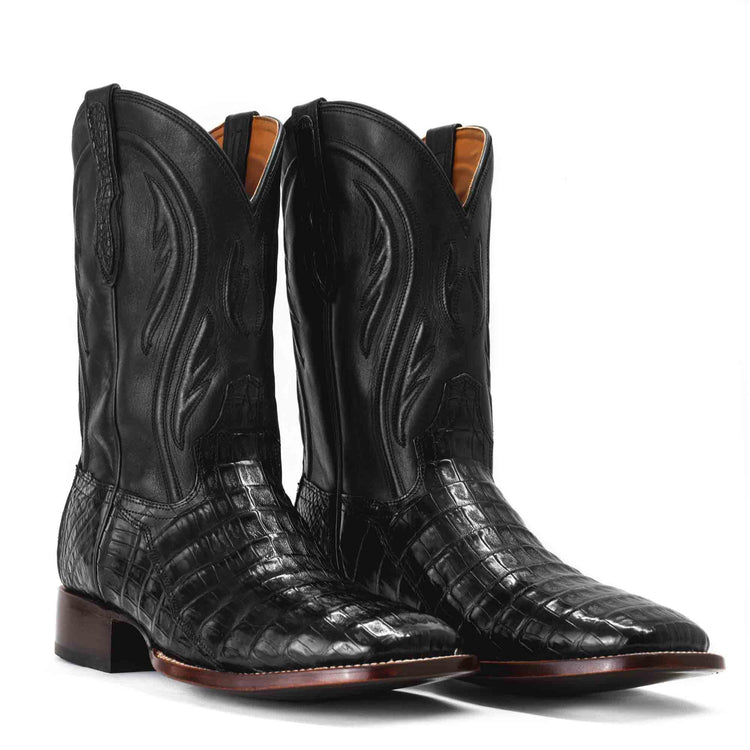 Men's Square-Toe Caiman Tail Cowboy Boot by RUJO