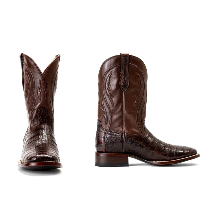 Men's Square-Toe Caiman Tail Cowboy Boot by RUJO