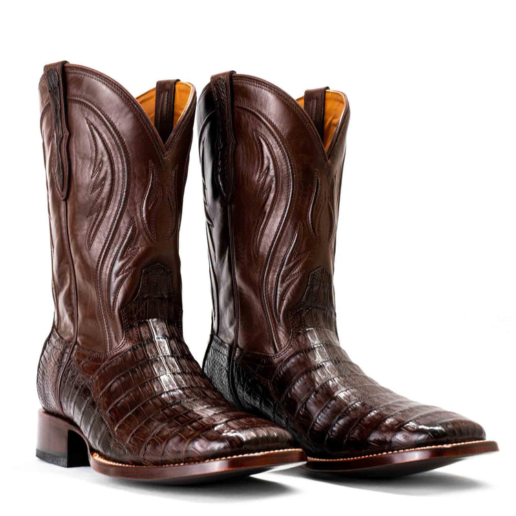 Men's Square-Toe Caiman Tail Cowboy Boot by RUJO