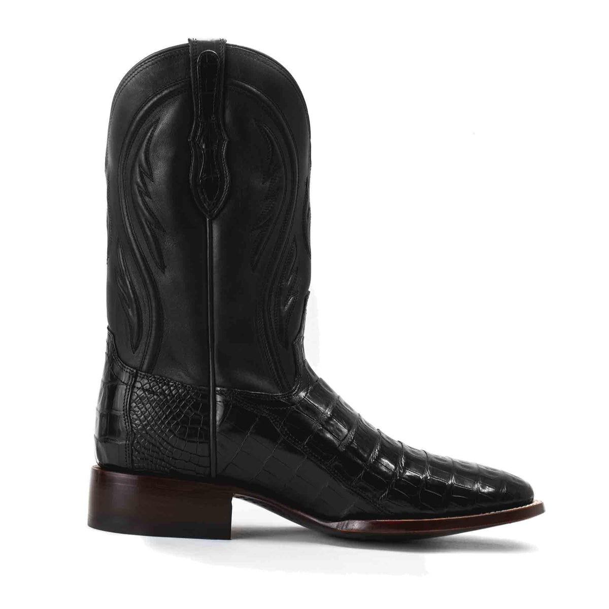 Men's Caiman Tail Square Toe Boots | The Roscoe | RUJO Boots – Rujo Boots
