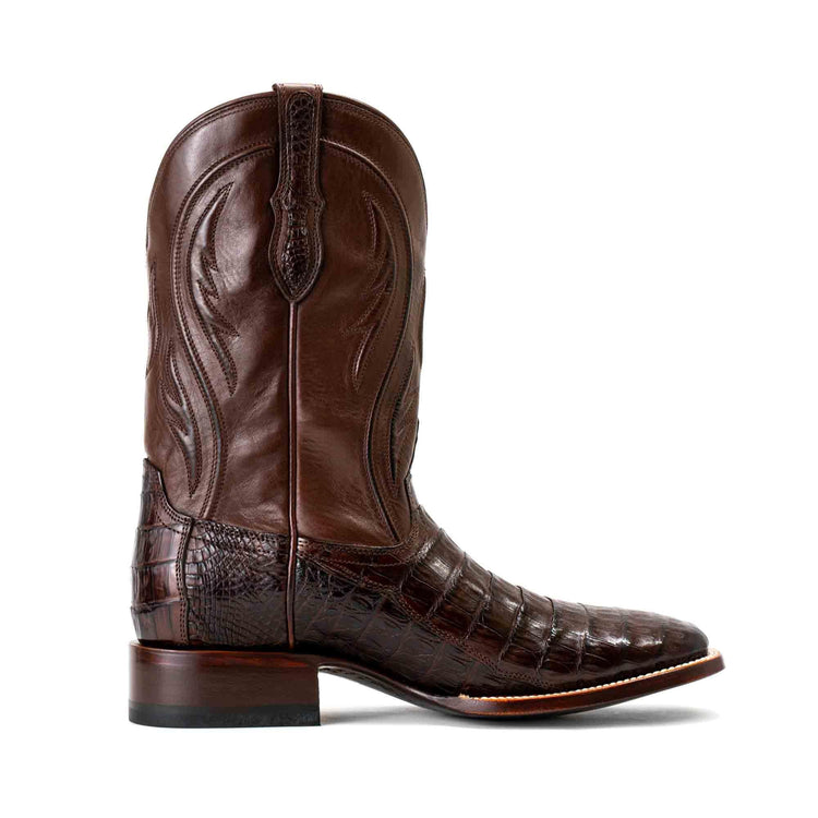 Men's Square-Toe Caiman Tail Cowboy Boot by RUJO