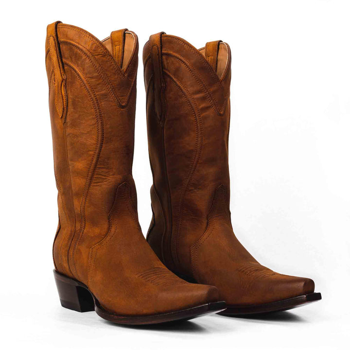 Women's Snip-Toe Rock Ranch Calfskin Cowgirl Boot by RUJO