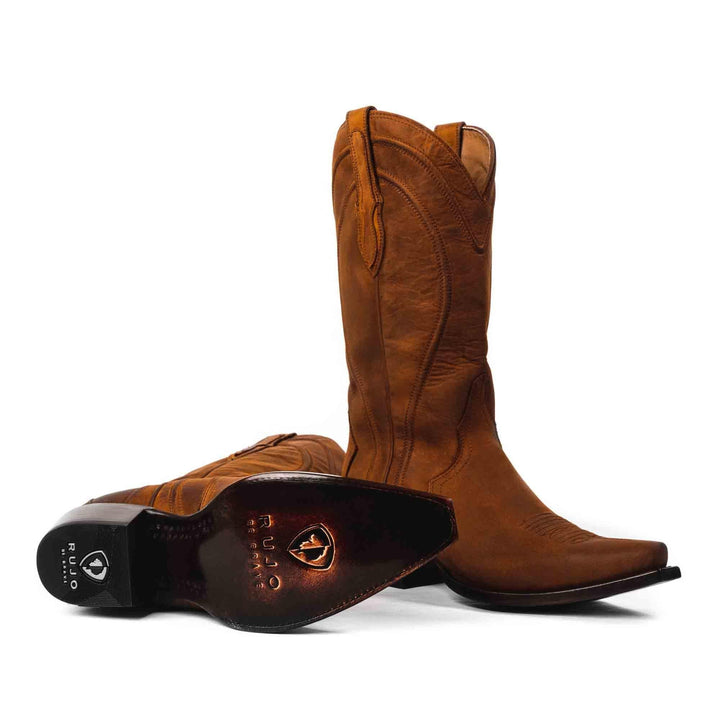 Women's Snip-Toe Rock Ranch Calfskin Cowgirl Boot by RUJO