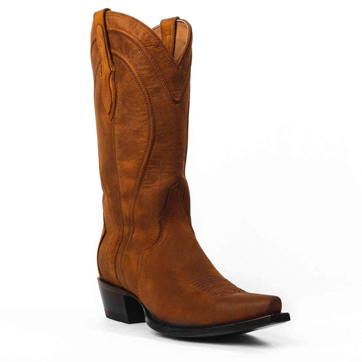 Women's Snip-Toe Rock Ranch Calfskin Cowgirl Boot by RUJO