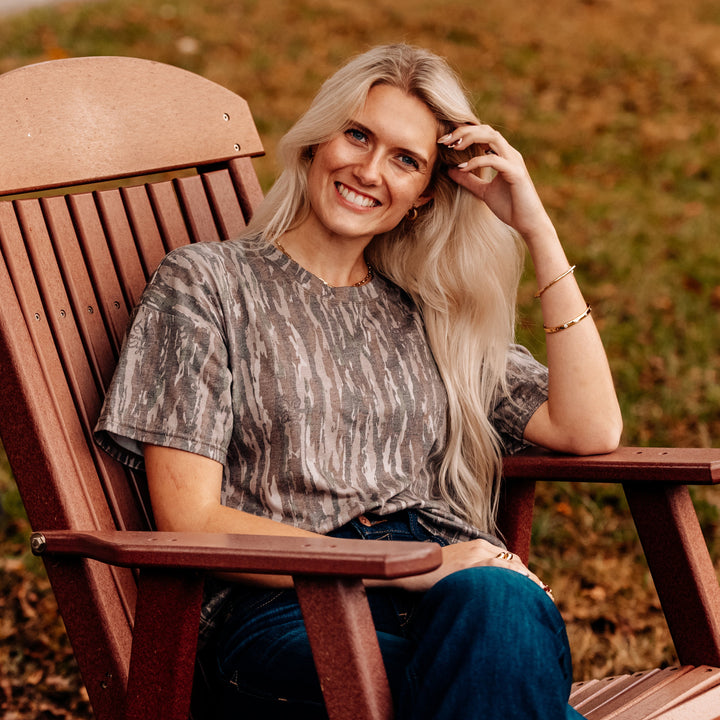 The Vintage Camo Tee in Faded Realtree Original, lifestyle