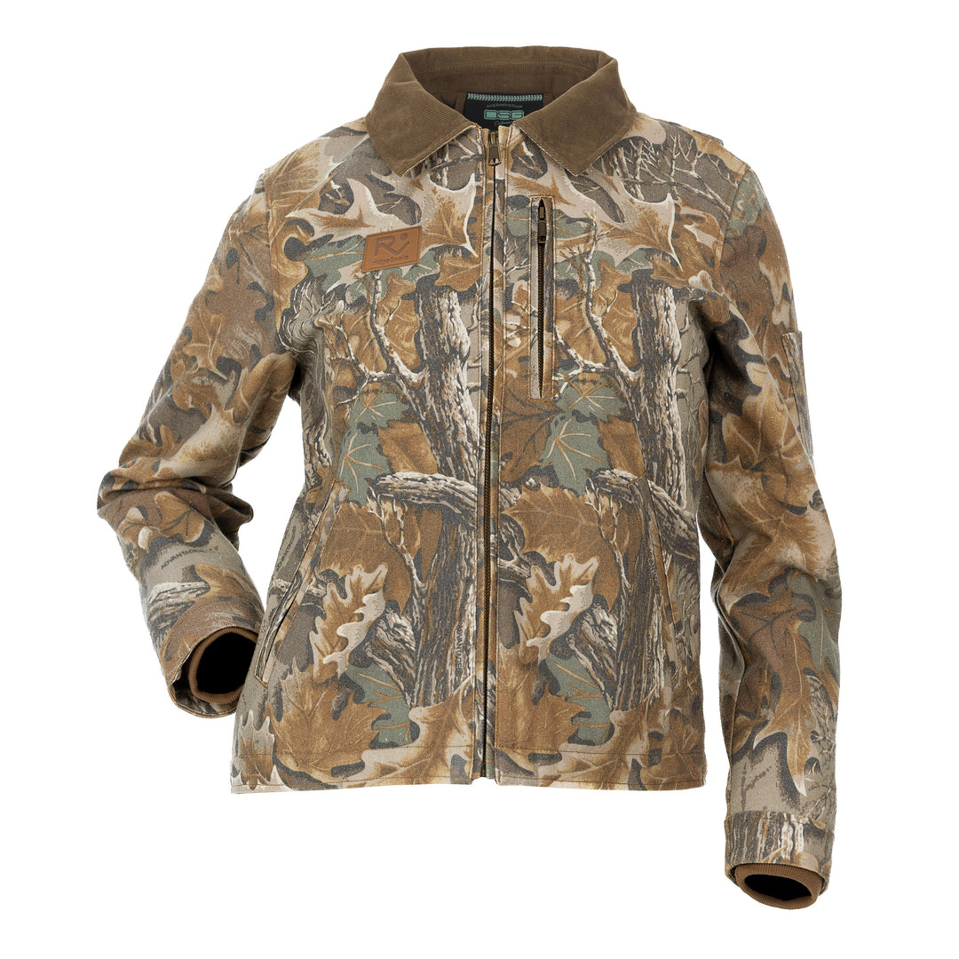 The Vintage Camo Carpenter Jacket in Faded Realtree Advantage Classic, front