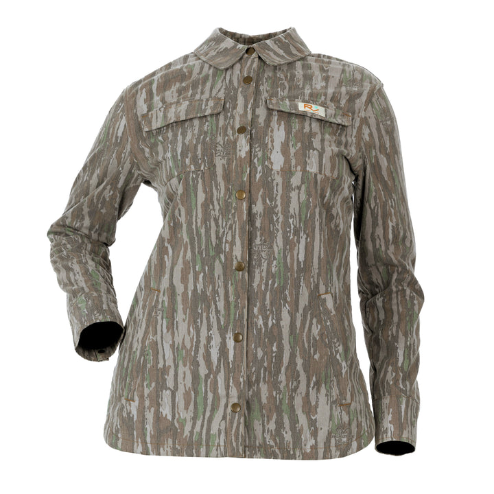 The Vintage Camo Shacket in Faded Realtree Original, front