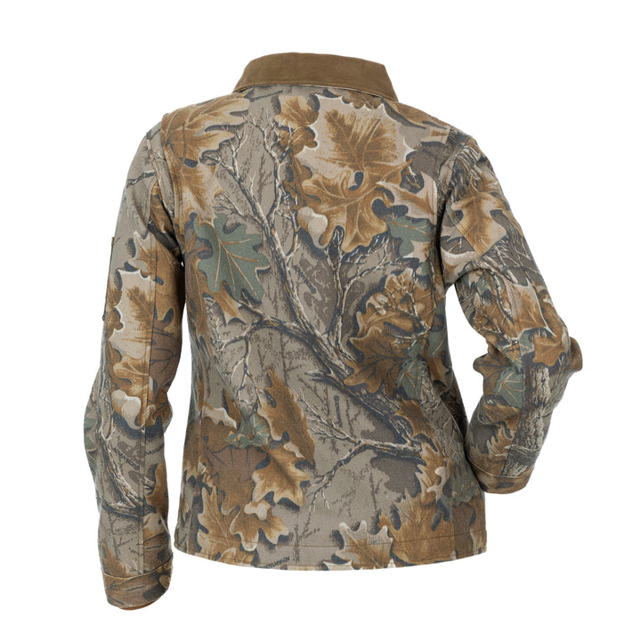 The Vintage Camo Carpenter Jacket in Faded Realtree Advantage Classic, back