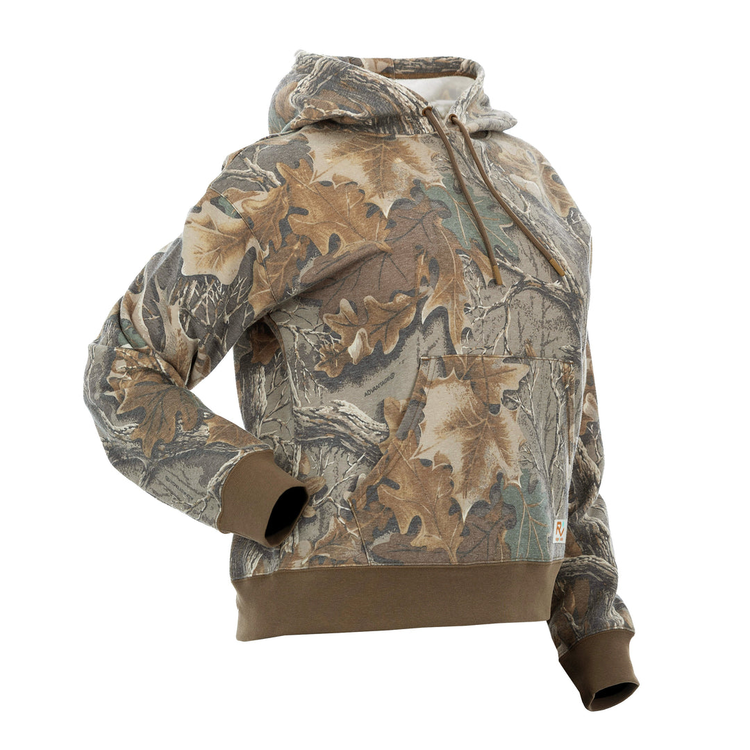 The Vintage Camo Hoodie in Faded Realtree Advantage Classic, angle