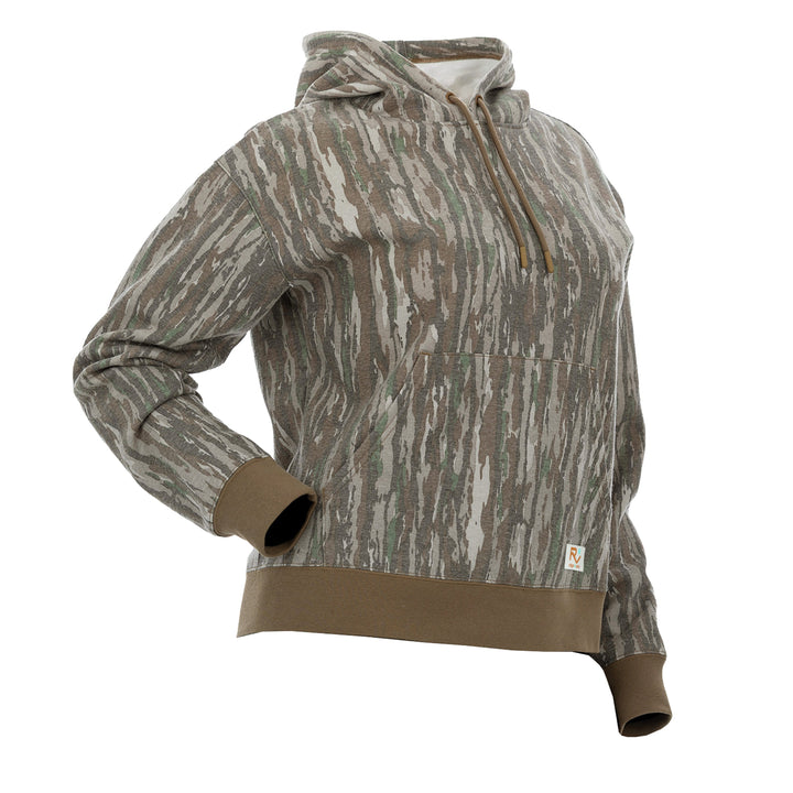 The Vintage Camo Hoodie in Faded Realtree Original, angle