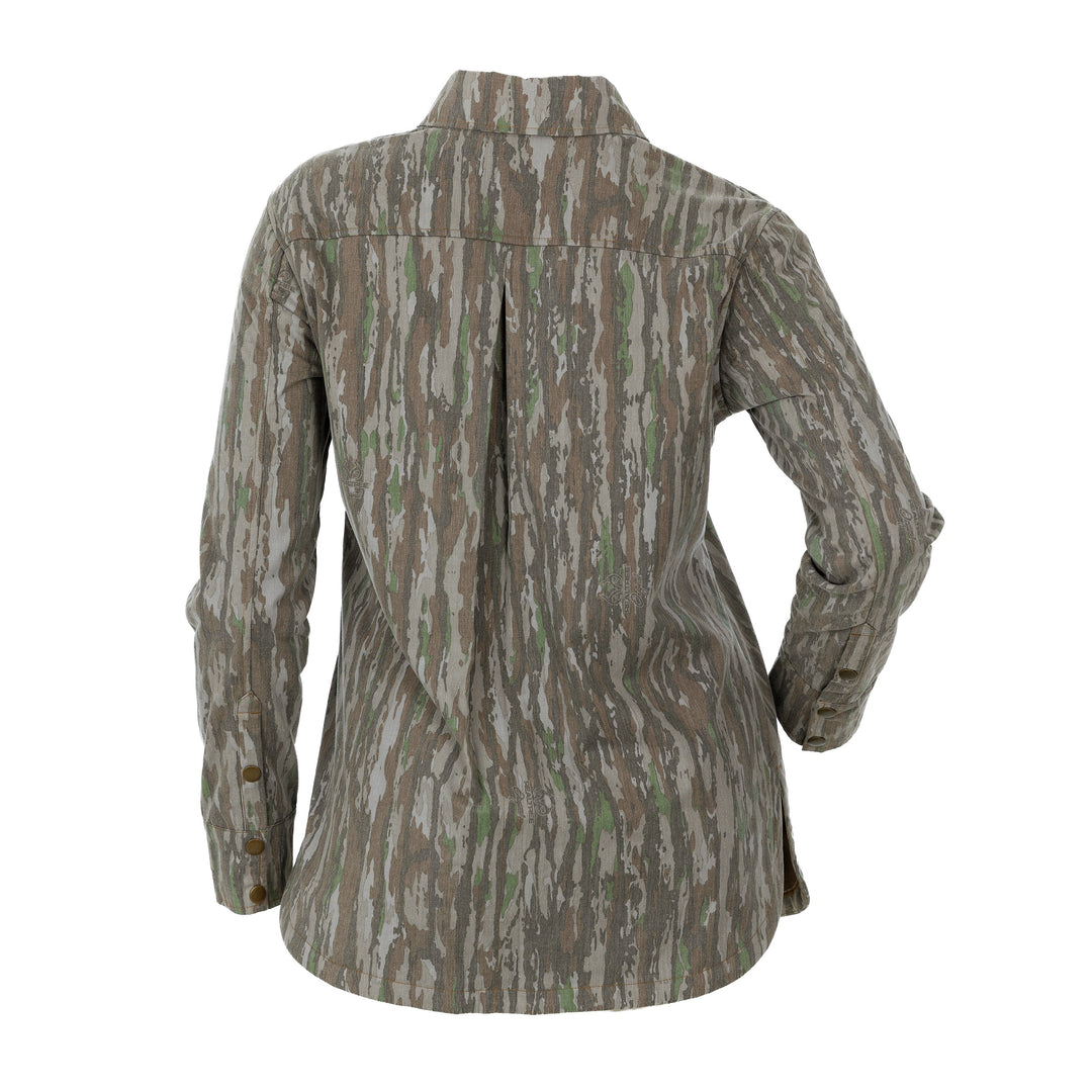 The Vintage Camo Shacket in Faded Realtree Original, back