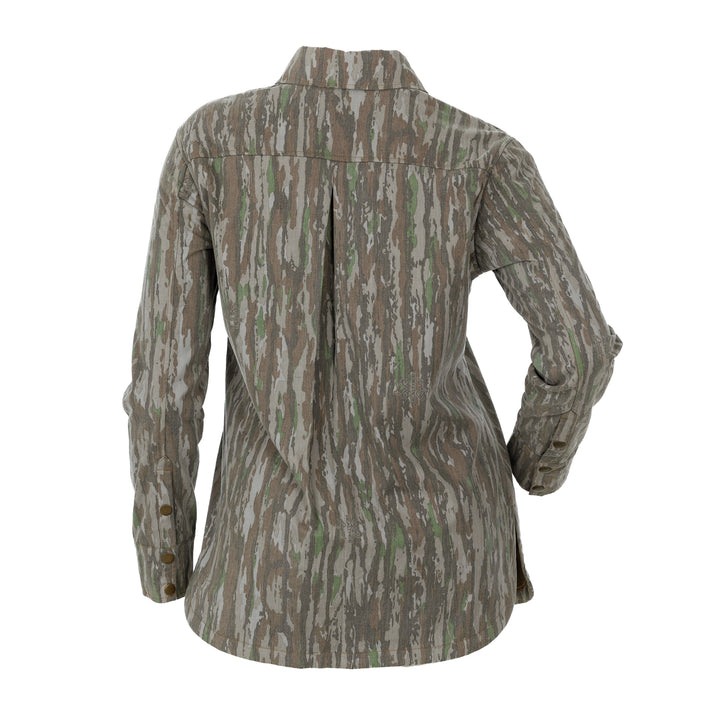The Vintage Camo Shacket in Faded Realtree Original, back