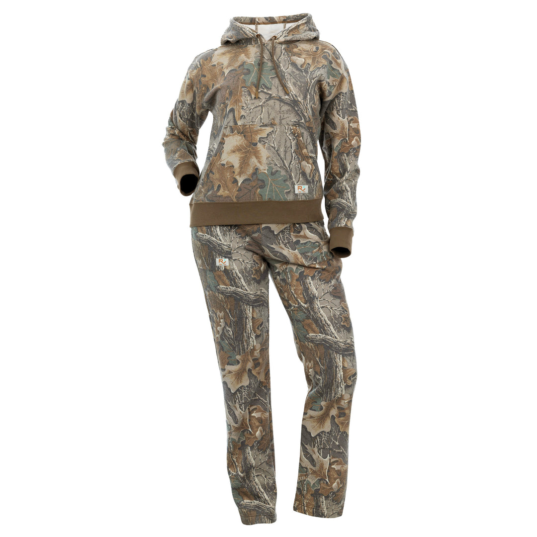 The Vintage Camo Hoodie in Faded Realtree Advantage Classic, front (hoodie + sweatpant set)