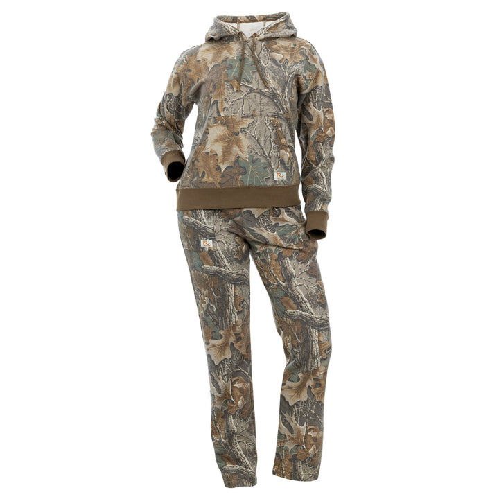 The Vintage Camo Hoodie in Faded Realtree Advantage Classic, front (hoodie + sweatpant set)