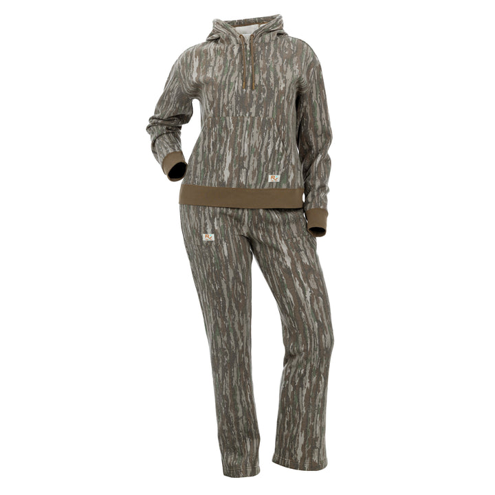 The Vintage Camo Hoodie in Faded Realtree Original, front (hoodie + sweatpant set)
