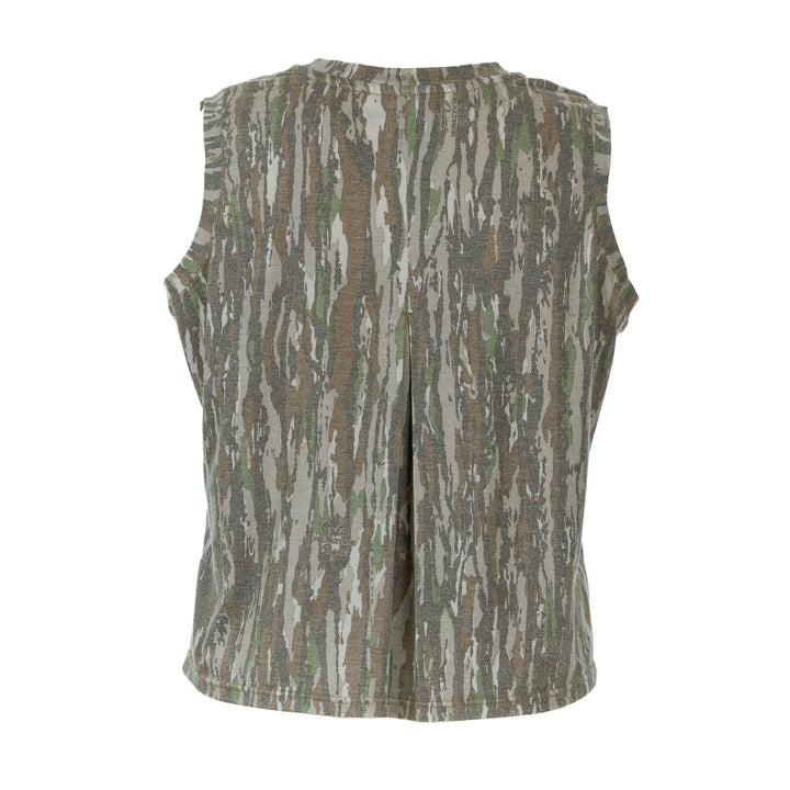 The Vintage Camo Muscle Tank in Faded Realtree Original, back