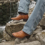 Square Toe Full-Quill Ostrich cowboy boots by RUJO